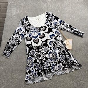 Miraclebody Miraclesuit Paisley Shaping Top ElectricBlue NWT M BuiltIn Shapewear